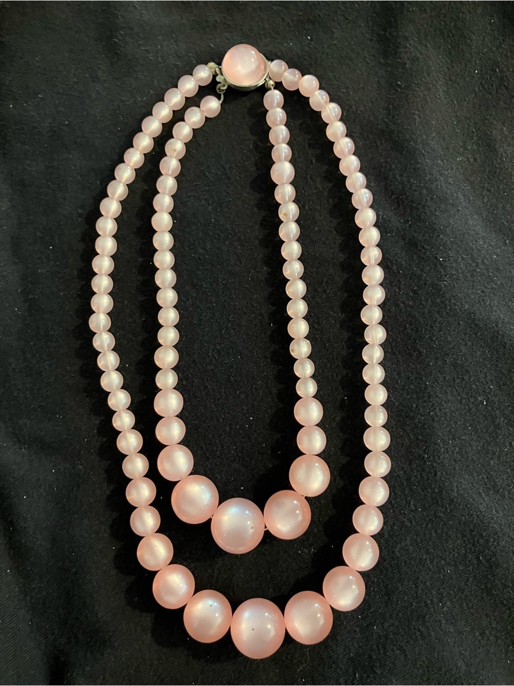 Kids Pink Beaded Double-Strand Necklace